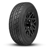 Buck Commander Trailer ReadyMount Wheel & Tire Assembly | Transporter Radial | Canyon - Gloss Black Milled Edges | 5 lug